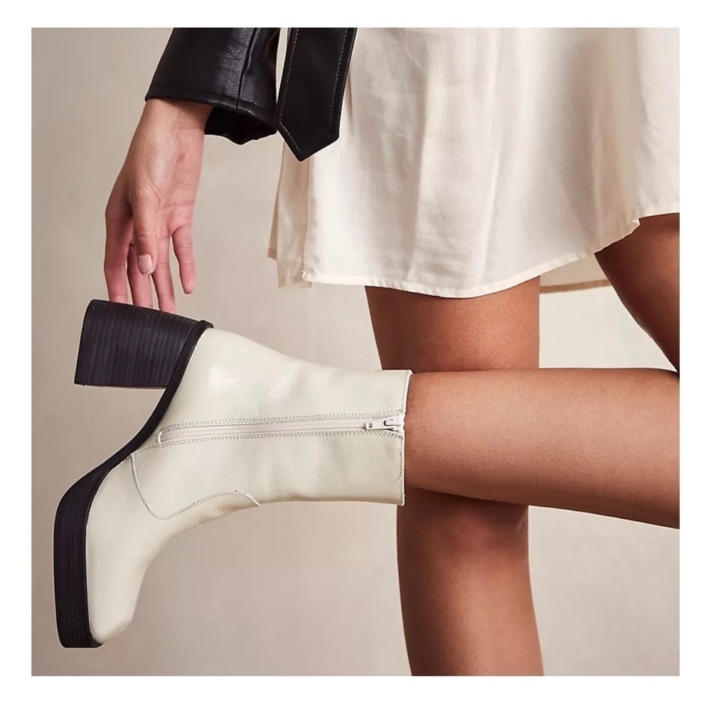 Free People Ruby Shine Platform Boot in White Size 38.5